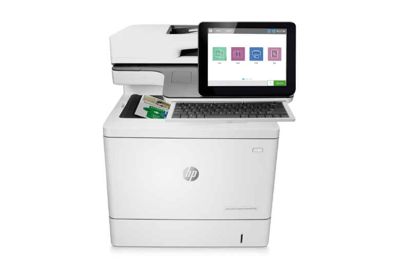 Vue avant de l’imprimante HP LaserJet Enterprise 500